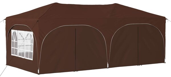VidaXL Parti sátor 575 x 288 x 245 cm Barna Oxford Szövet