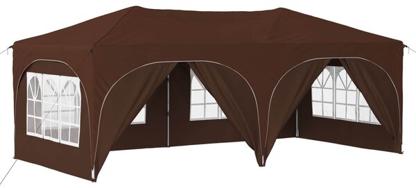VidaXL Parti sátor 575 x 288 x 245 cm Barna Oxford Szövet