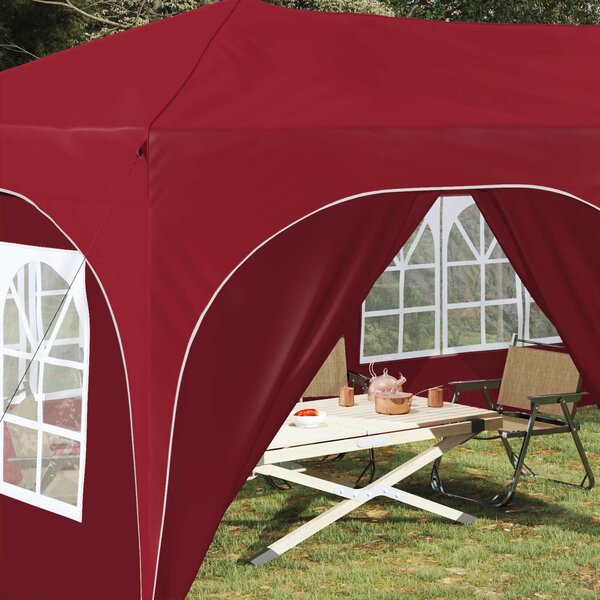 VidaXL Parti sátor 575 x 288 x 245 cm Burgundi Oxford Szövet
