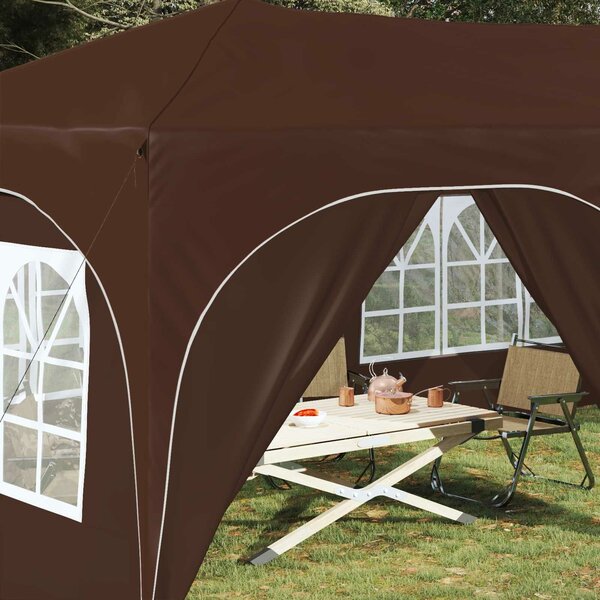 VidaXL Parti sátor 575 x 288 x 245 cm Barna Oxford Szövet