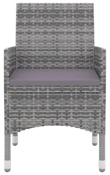 5 részes polyrattan és üveg kerti étkezőgarnitúra párnákkal