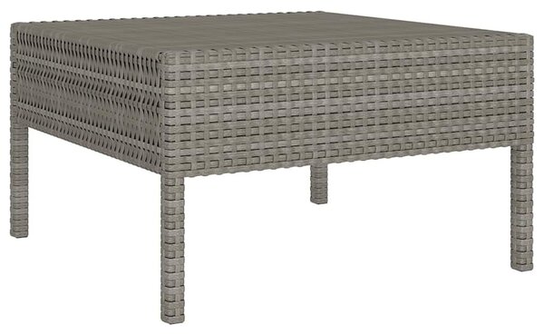 11 részes szürke polyrattan kerti ülőgarnitúra párnákkal