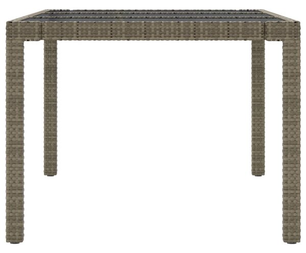 7 részes szürke polyrattan kültéri étkezőgarnitúra párnákkal