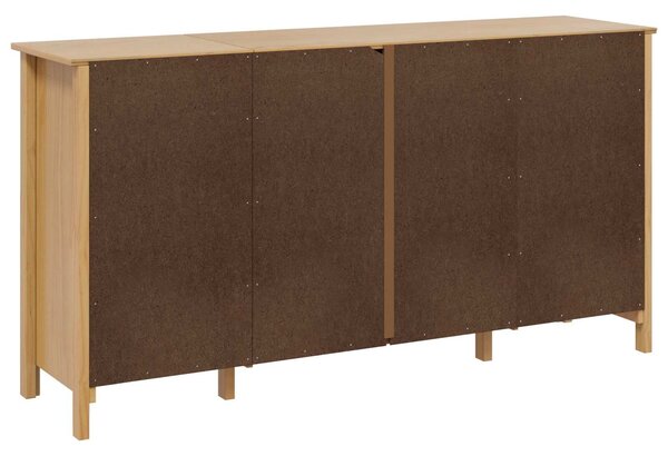 VidaXL Széf fiókkal HILL Méz barna 154 x 40 x 80 cm Tömör fenyő