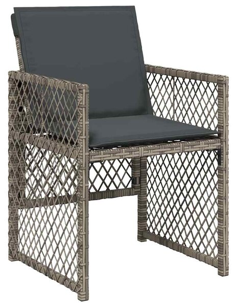 Kert étkező szett 5 pcs Szürke polirattan