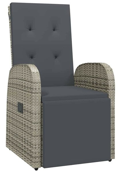 Kert étkező szett párnával 3 pcs Szürke polirattan