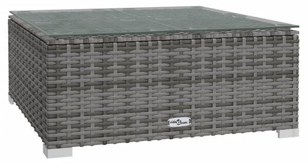 3 részes szürke polyrattan kerti ülőgarnitúra párnákkal
