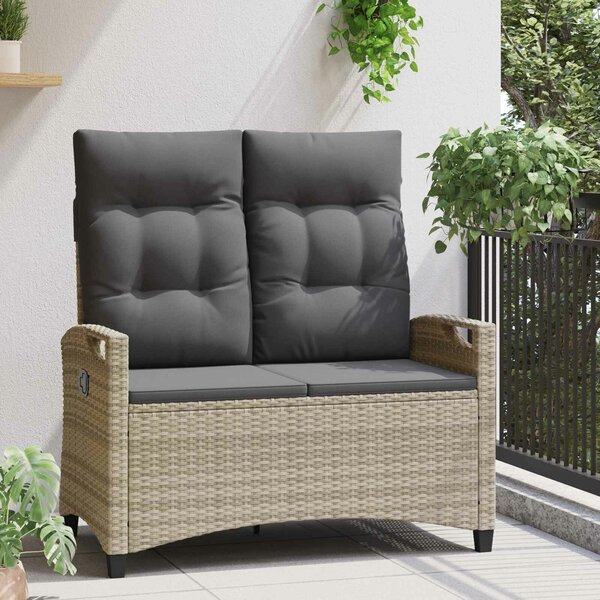 VidaXL Kerti pad párnával 105 x 60 x 112 cm acél