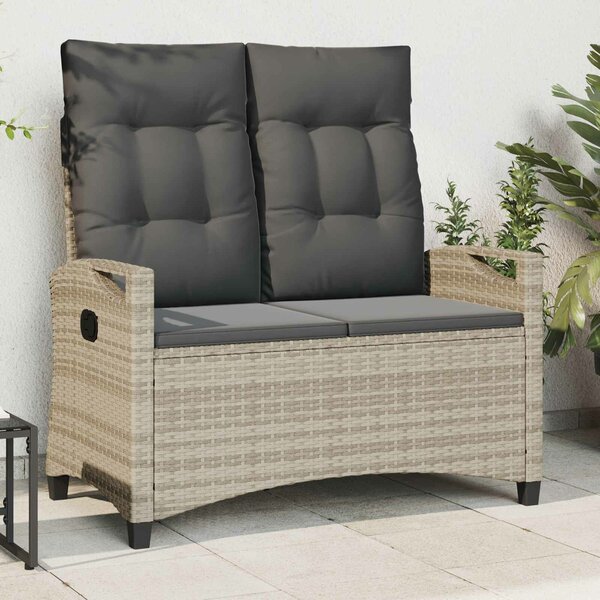 VidaXL Kerti pad párnával 105 x 60 x 112 cm acél