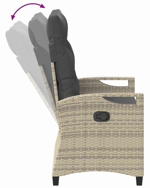 VidaXL Kerti pad párnával 105 x 60 x 112 cm acél