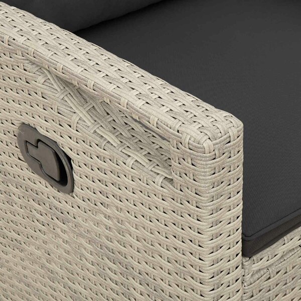 VidaXL Kerti pad párnával 105 x 60 x 112 cm acél