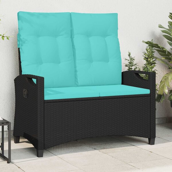 VidaXL Kerti pad párnával 105 x 60 x 112 cm acél