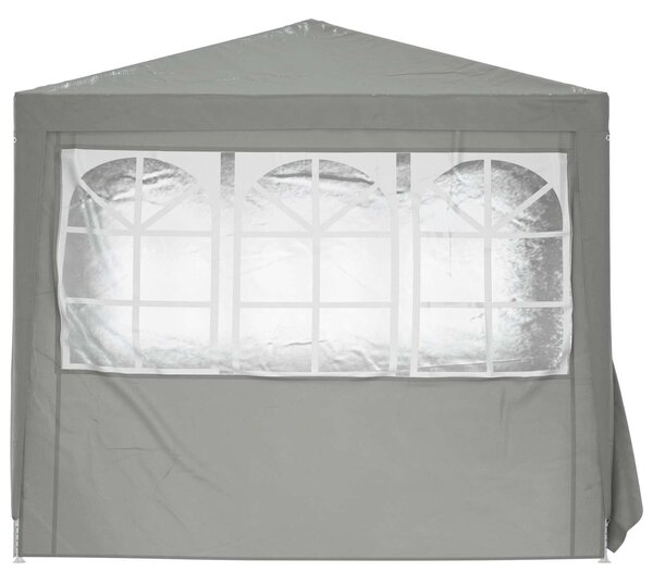 VidaXL Partysátor Világosszürke 250 x 250 x 240 cm PE és acél