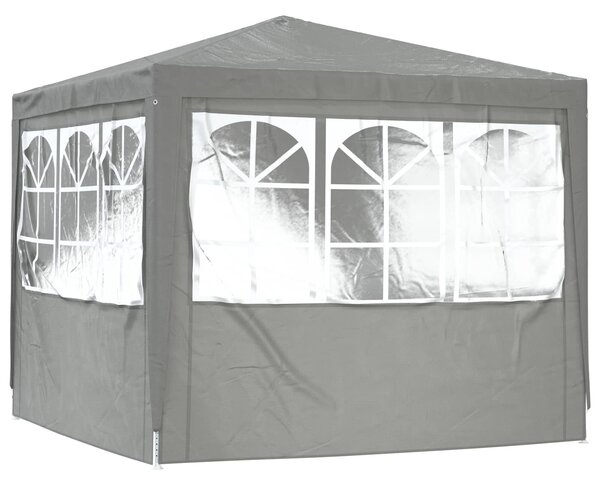 VidaXL Partysátor Világosszürke 250 x 250 x 240 cm PE és acél
