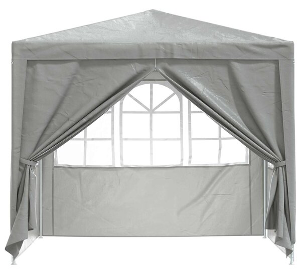 VidaXL Partysátor Világosszürke 250 x 250 x 240 cm PE és acél