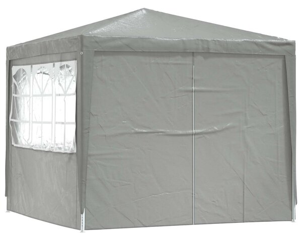 VidaXL Partysátor Világosszürke 250 x 250 x 240 cm PE és acél