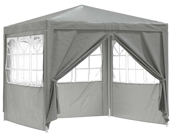 VidaXL Partysátor Világosszürke 250 x 250 x 240 cm PE és acél