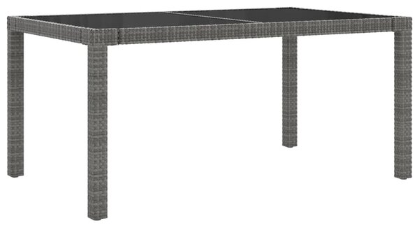 5 részes szürke polyrattan kültéri étkezőgarnitúra párnákkal