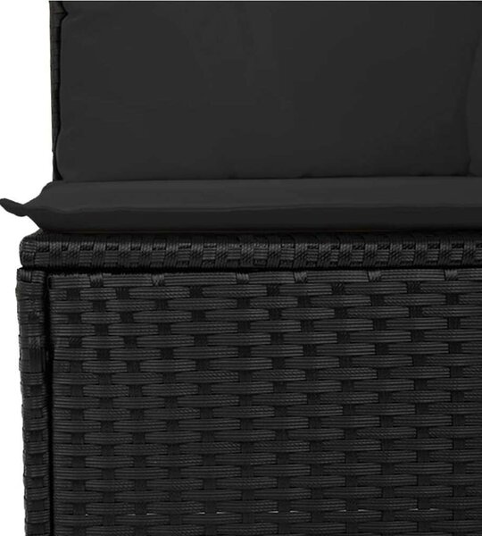 VidaXL Polyrattan Kerti Ülőgarnitúra - 14 részes - Fekete