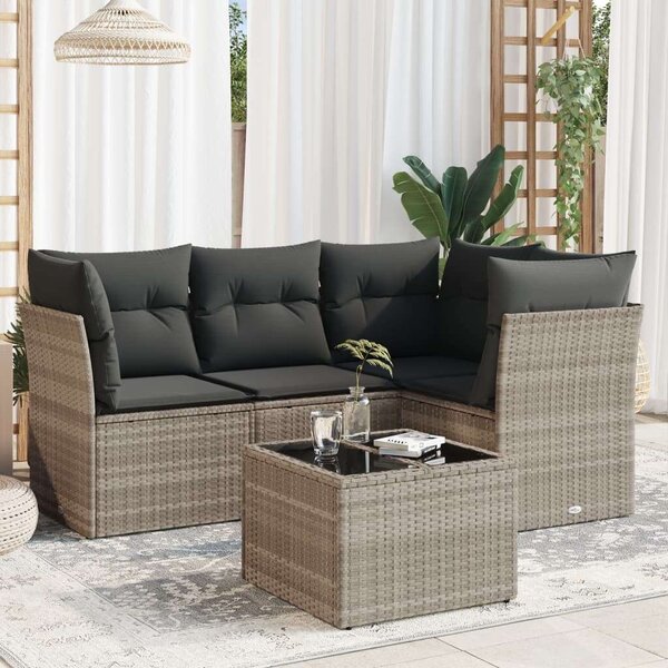 VidaXL Polyrattan Kerti Ülőgarnitúra - 5 részes