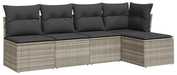 VidaXL Polyrattan Kerti Ülőgarnitúra - 5 részes