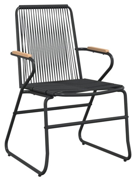 7 részes fekete PVC rattan kerti étkezőgarnitúra