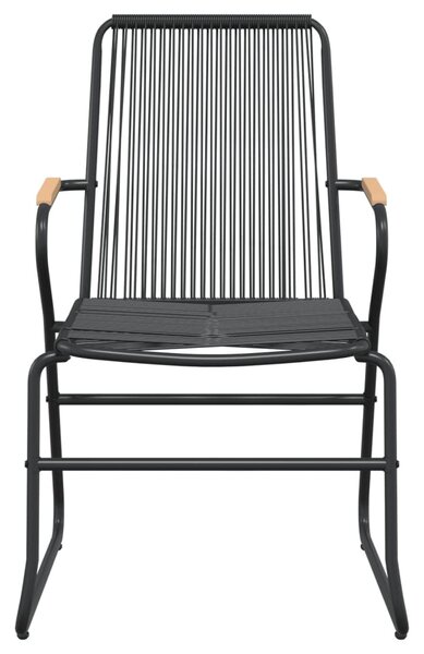 7 részes fekete PVC rattan kerti étkezőgarnitúra