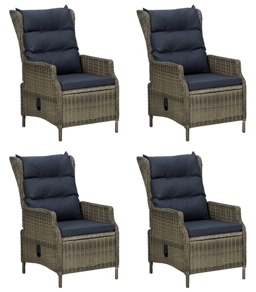 5 részes barna polyrattan kerti étkezőgarnitúra