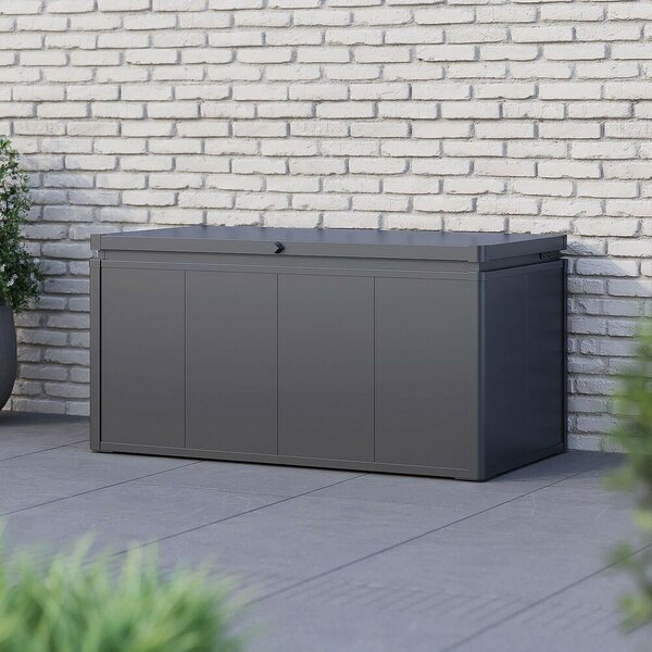 Rojaplast NOBLE 450 L acél tárolódoboz – sötétszürke