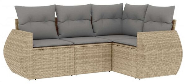 VidaXL Polyrattan Kerti Ülőgarnitúra - 4 részes - Bézs