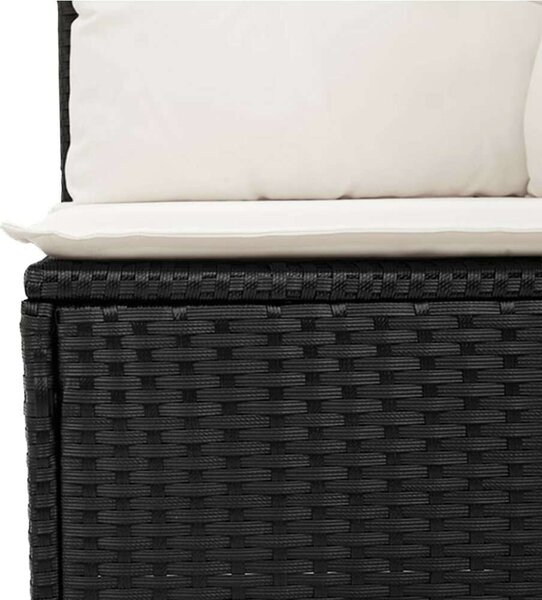 VidaXL Polyrattan Kerti Ülőgarnitúra - 8 részes - Fekete