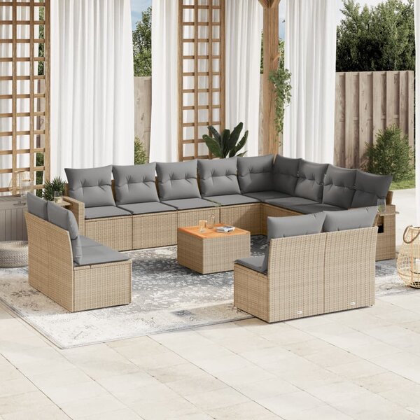 VidaXL Polyrattan Kerti Ülőgarnitúra - 13 részes