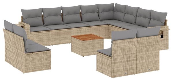 VidaXL Polyrattan Kerti Ülőgarnitúra - 13 részes