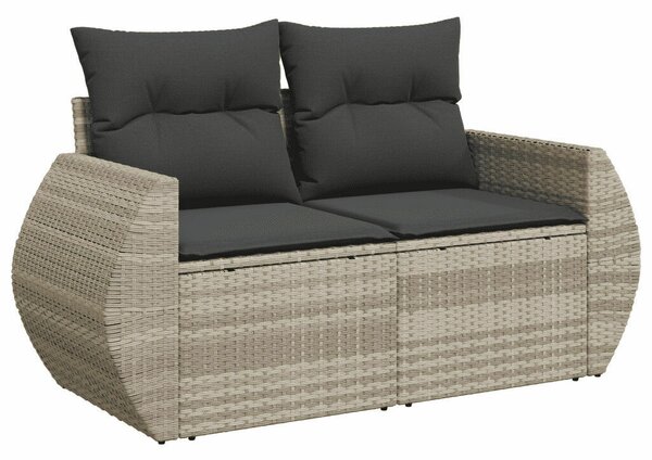 VidaXL Polyrattan Kerti Ülőgarnitúra - 10 részes - Világosszürke