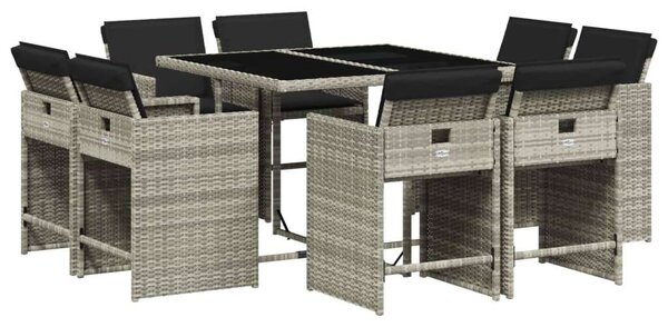VidaXL Polyrattan Kerti Étkezőgarnitúra - 9 részes