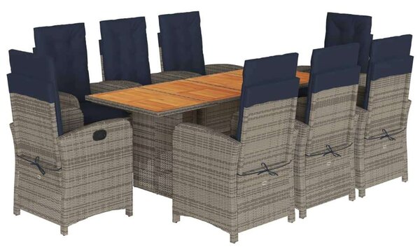 VidaXL Polyrattan Kerti Étkezőgarnitúra - 8 Fő