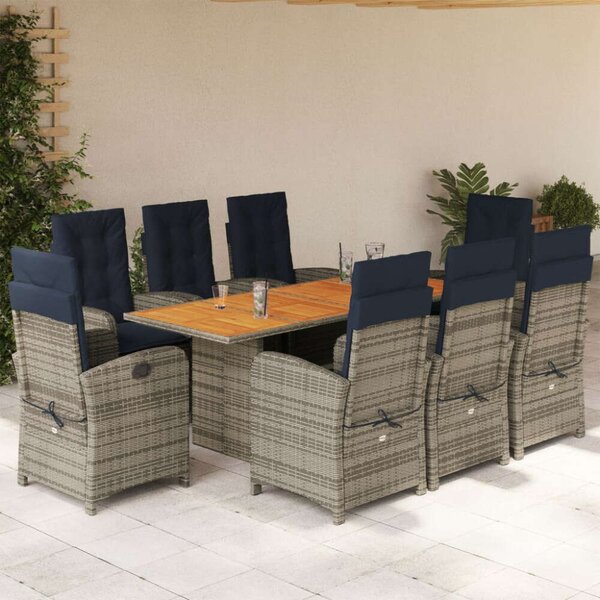 VidaXL Polyrattan Kerti Étkezőgarnitúra - 8 Fő