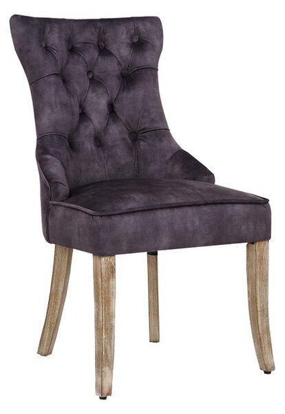 Design szék Queen bársony királyi szürke