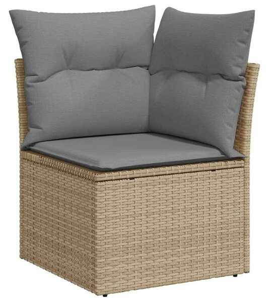 VidaXL Polyrattan Kerti Ülőgarnitúra - 7 részes - Bézs