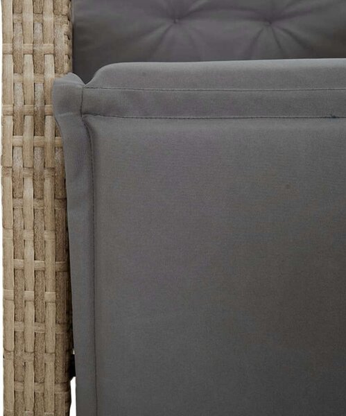 Polyrattan Kerti Étkezőgarnitúra - 7 részes - Bézs