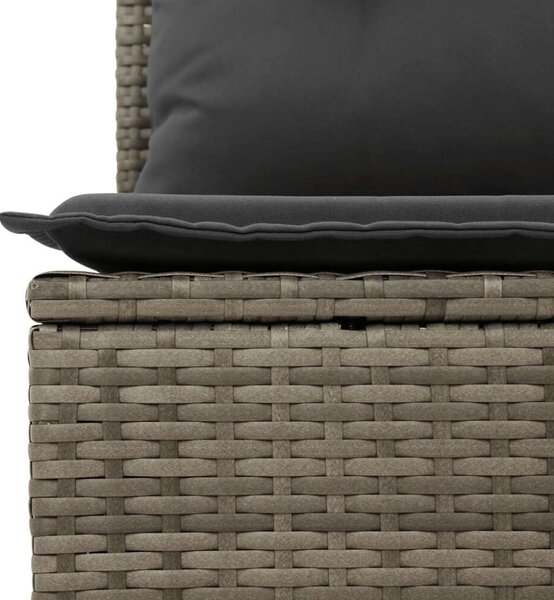 VidaXL 6 részes szürke polyrattan kerti ülőgarnitúra párnákkal