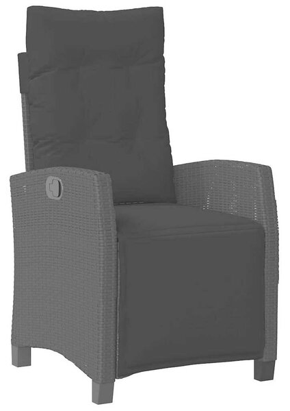 VidaXL Kert étkező szett 5 pcs Fekete polirattan