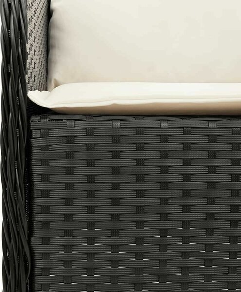 VidaXL Polyrattan Kerti Étkezőgarnitúra - 7 részes - Fekete