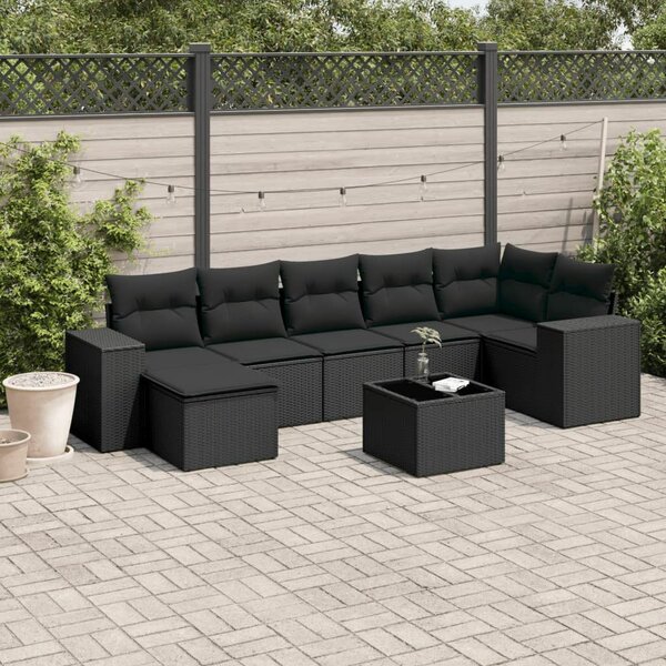 VidaXL 8 részes Polyrattan Kerti Ülőgarnitúra