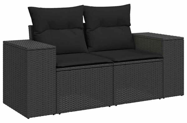 VidaXL Polyrattan Kerti Ülőgarnitúra - 10 részes - Fekete