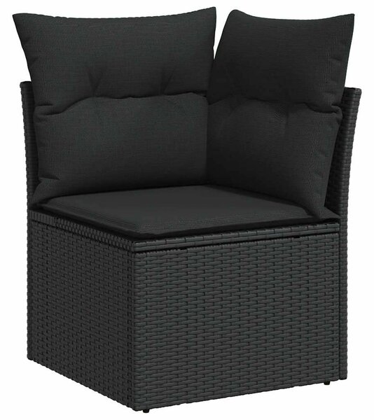 VidaXL Polyrattan Kerti Ülőgarnitúra - 10 részes - Fekete