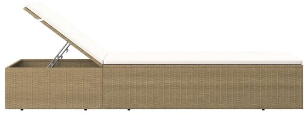 VidaXL Napozóágy - Polyrattan - 198cm