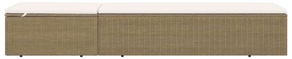VidaXL Napozóágy - Polyrattan - 198cm