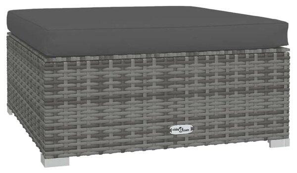 Polyrattan Kerti Ülőgarnitúra - 5 részes - Szürke