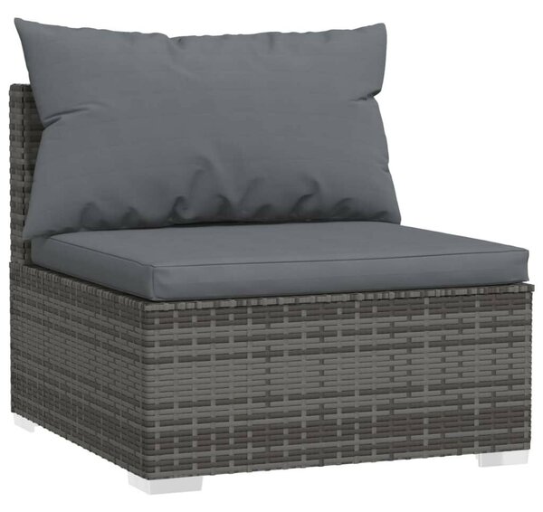Polyrattan Kerti Ülőgarnitúra - 5 részes - Szürke